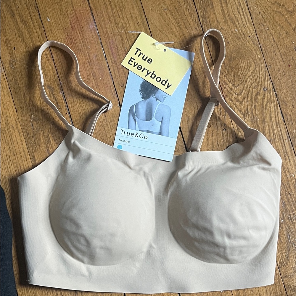 True & Co. Tan Scoop Bralette